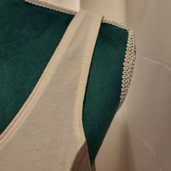 Express NWT Block Colored Peplum Tank Coral, Beige, White M - Picture 3 of 11